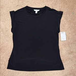 Nine West Black Short Sleeve Top size M